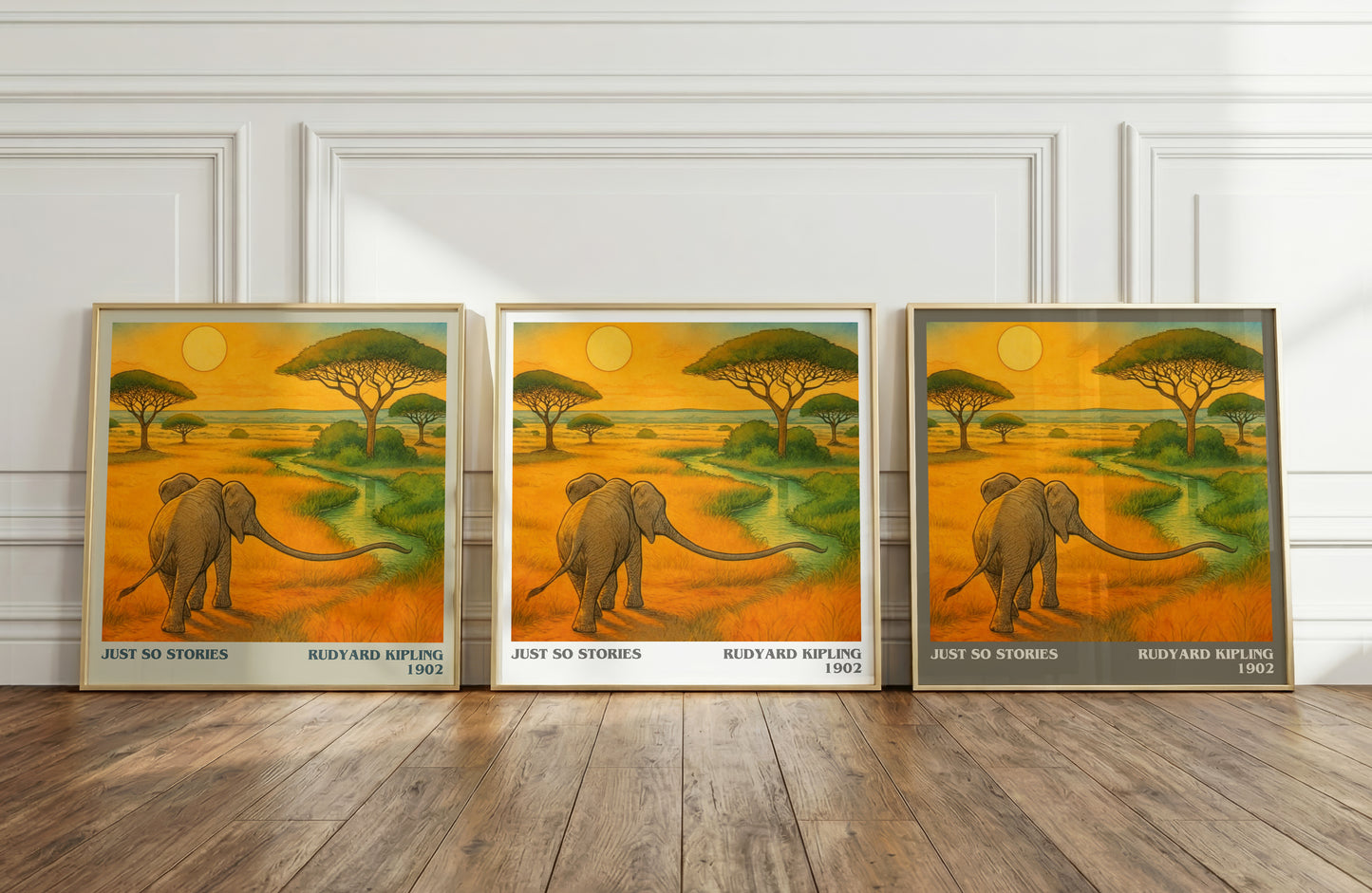 Just So Stories literary art print colour and style options – Rudyard Kipling book art