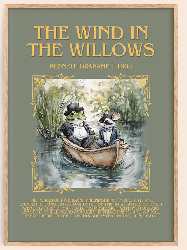 The Wind in the Willows Minimalist Book Poster by Kenneth Grahame