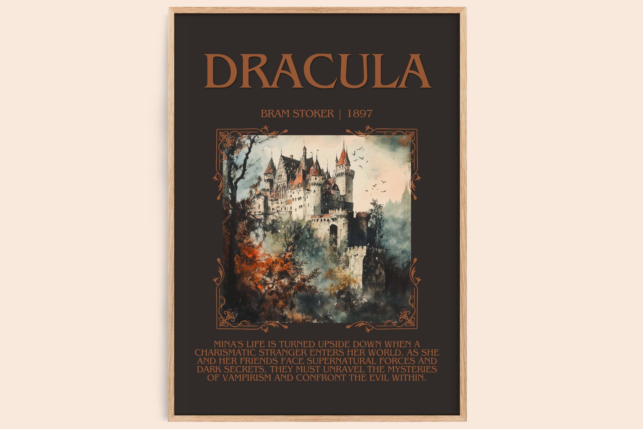 Dracula Minimalist Book Poster by Bram Stoker