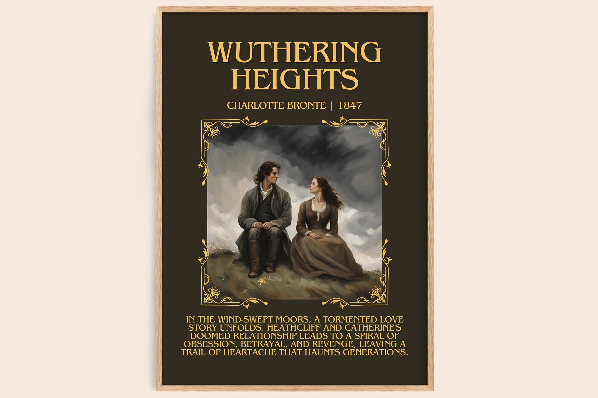 Wuthering Heights Minimalist Book Poster by Emily Brontë