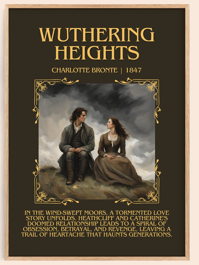Wuthering Heights Minimalist Book Poster by Emily Brontë