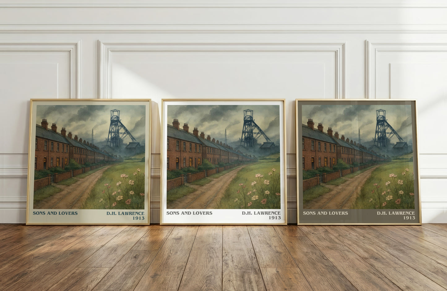 Sons And Lovers literary art print colour and style options – D.H. Lawrence book art