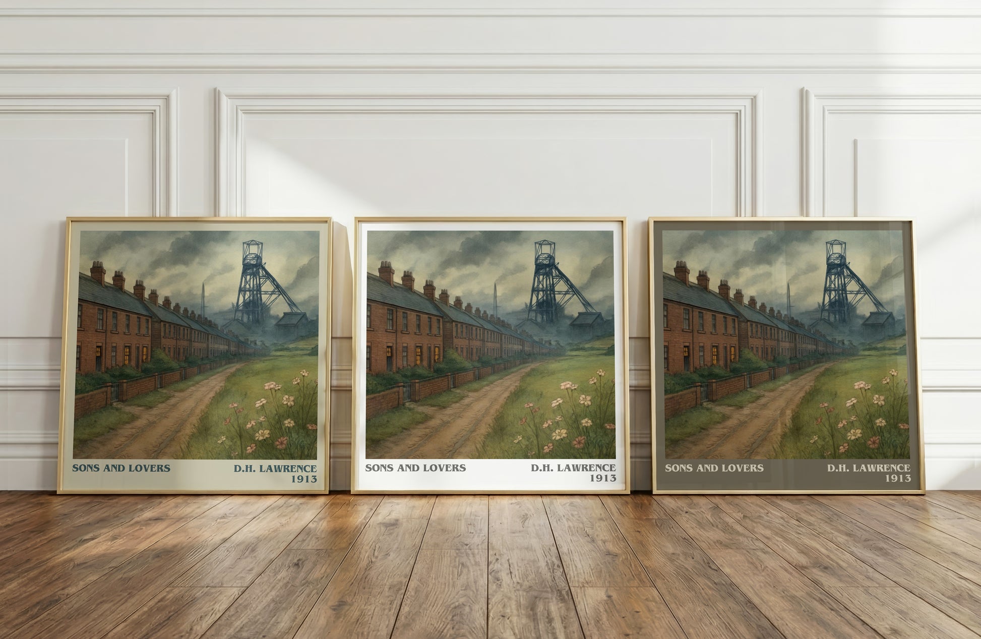 Sons And Lovers literary art print colour and style options – D.H. Lawrence book art