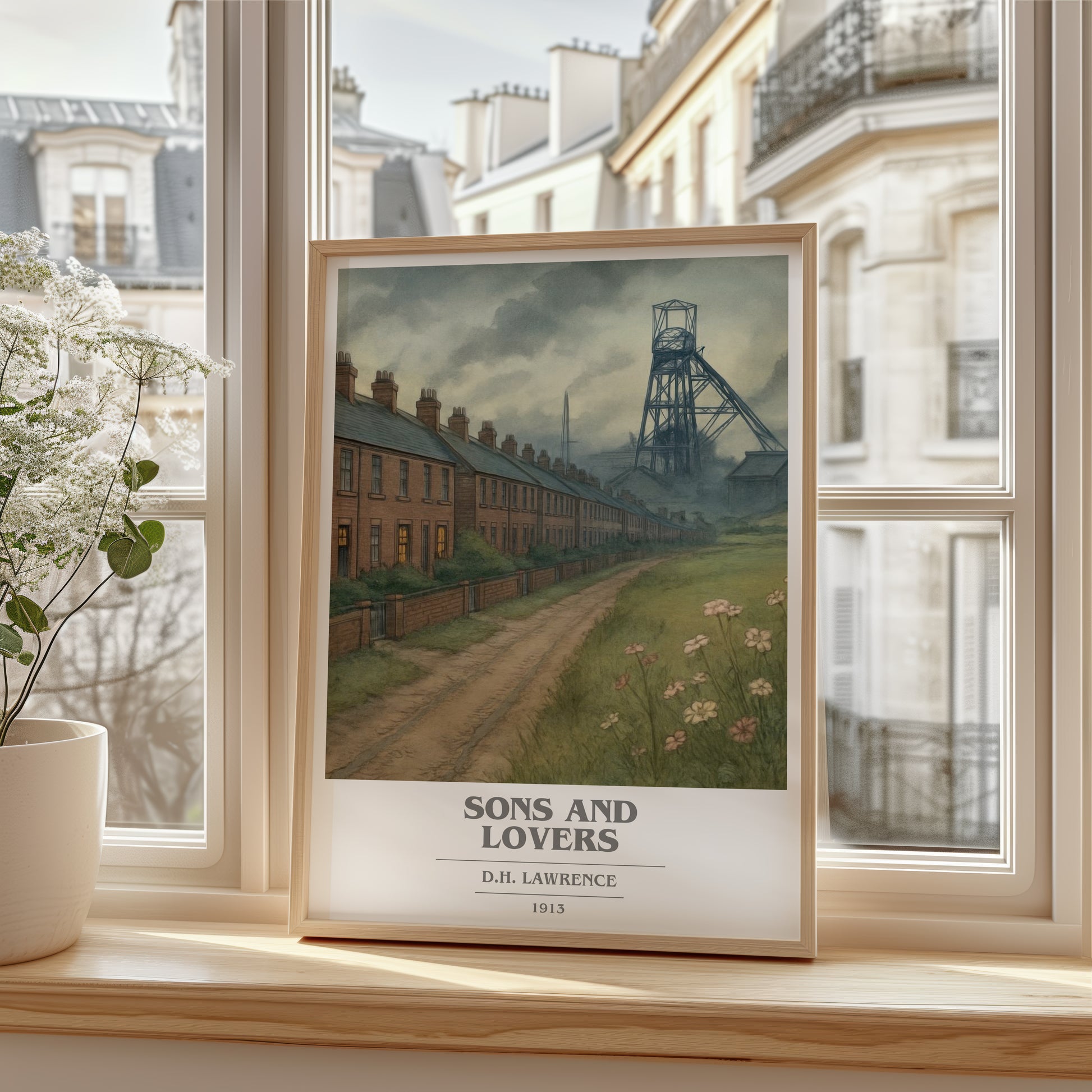 Sons And Lovers book cover poster colour and style options – D.H. Lawrence book art