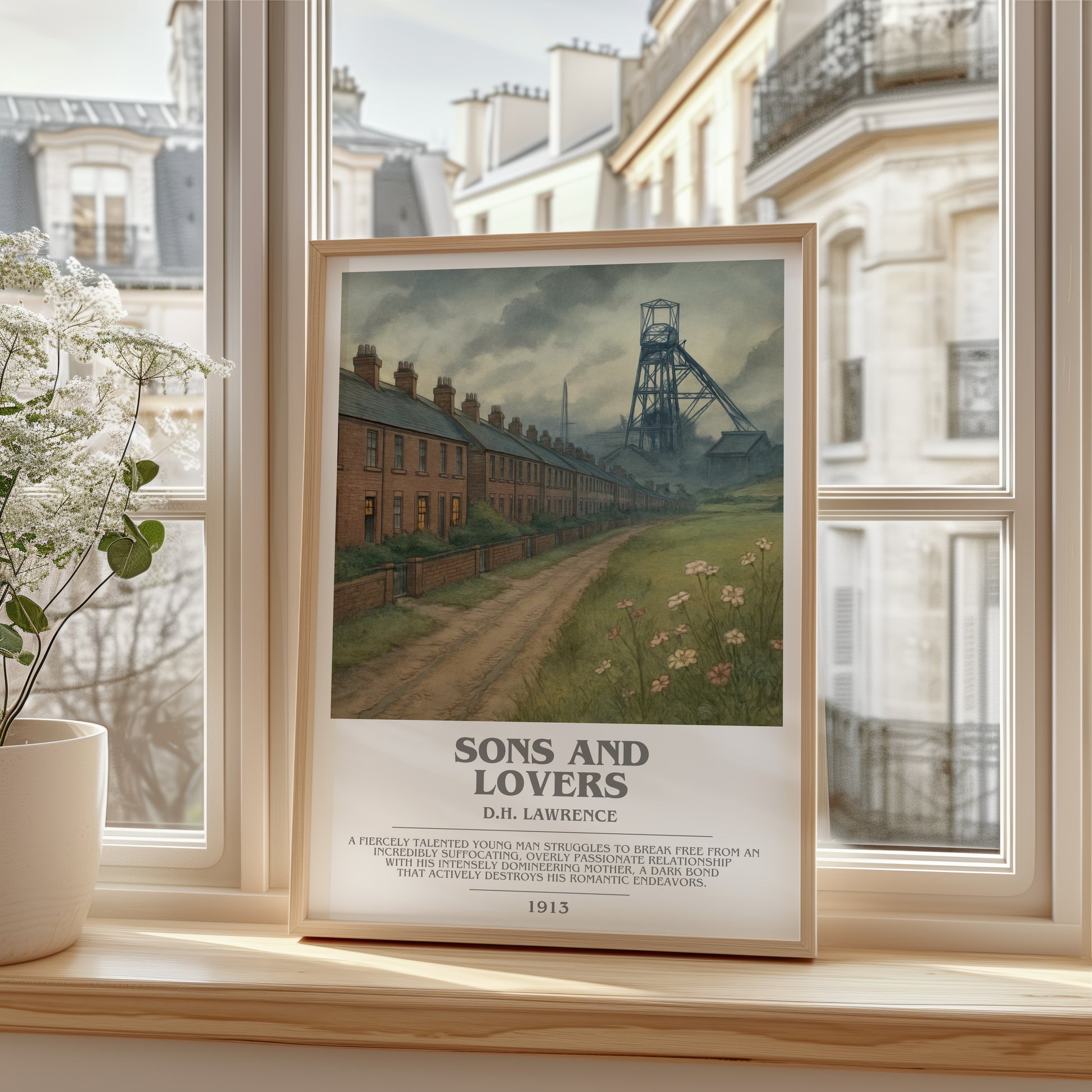 Sons And Lovers bookish poster colour and style options – D.H. Lawrence book art