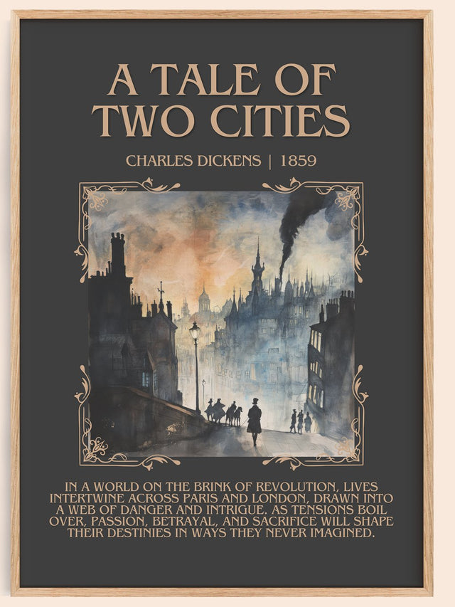 A Tale of Two Cities Minimalist Book Poster by Charles Dickens