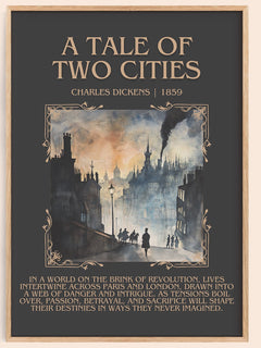 A Tale of Two Cities Minimalist Book Poster by Charles Dickens