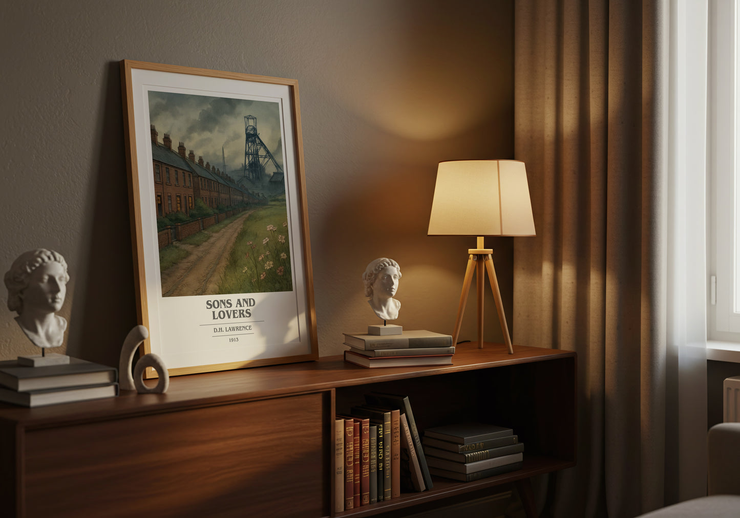 Sons And Lovers book cover book poster framed on wall – classic literature wall art