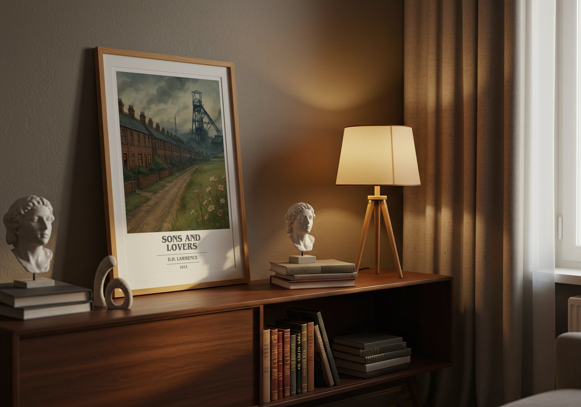 Sons And Lovers book cover book poster framed on wall – classic literature wall art