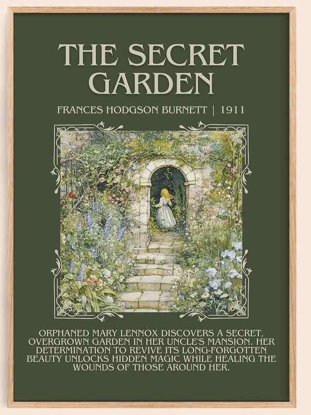 The Secret Garden Minimalist Book Poster by Frances Hodgson Burnett