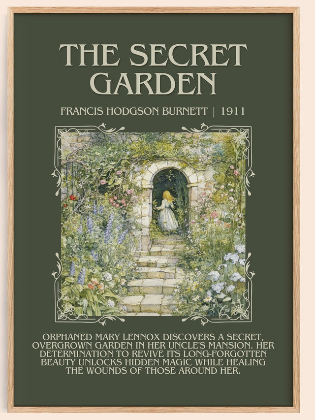 The Secret Garden Minimalist Book Poster by Frances Hodgson Burnett