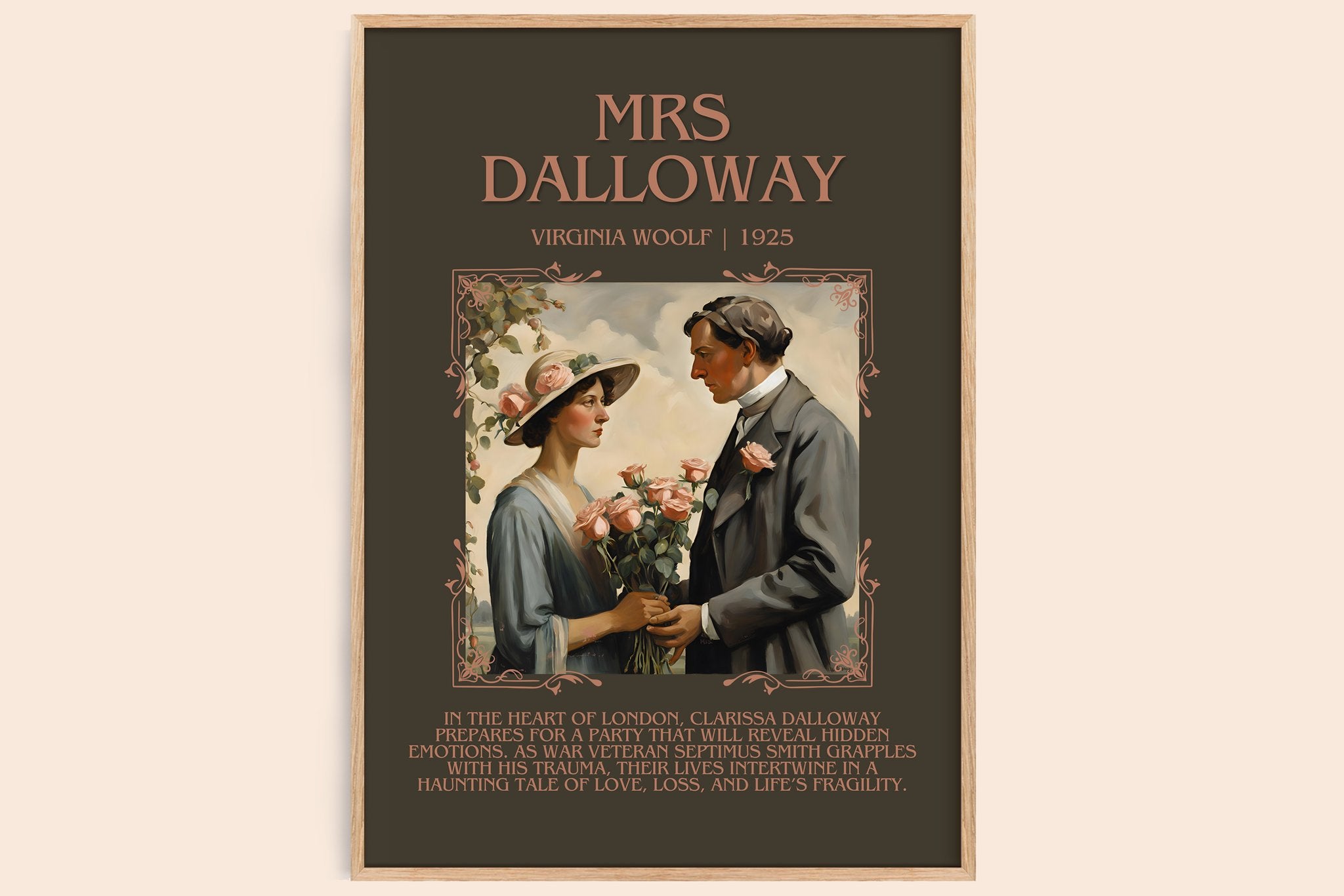 Mrs Dalloway Minimalist Book Poster by Virginia Woolf