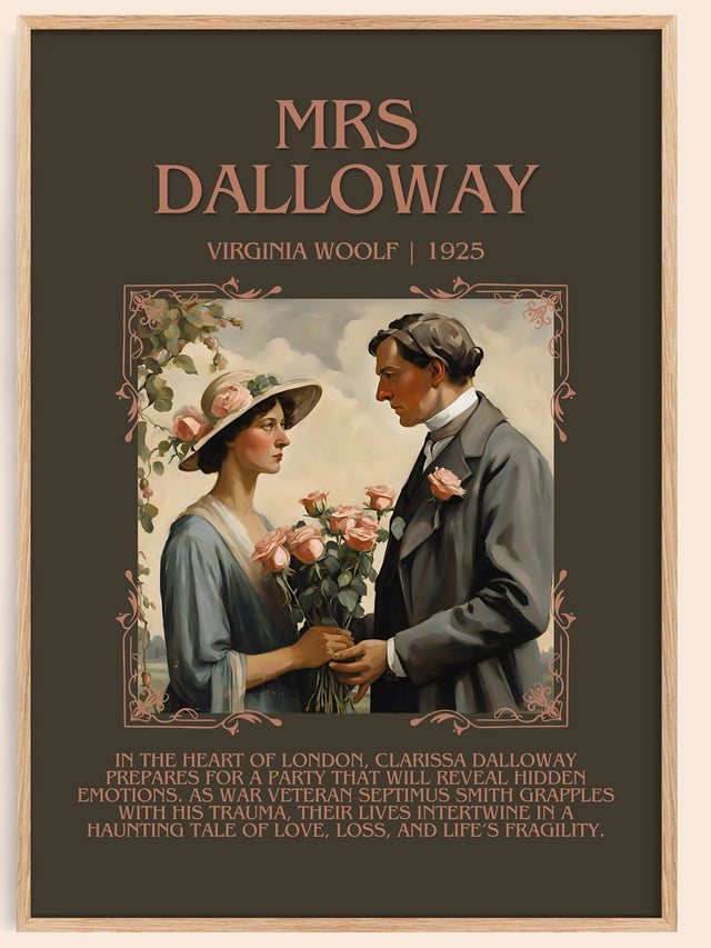 Mrs Dalloway Minimalist Book Poster by Virginia Woolf