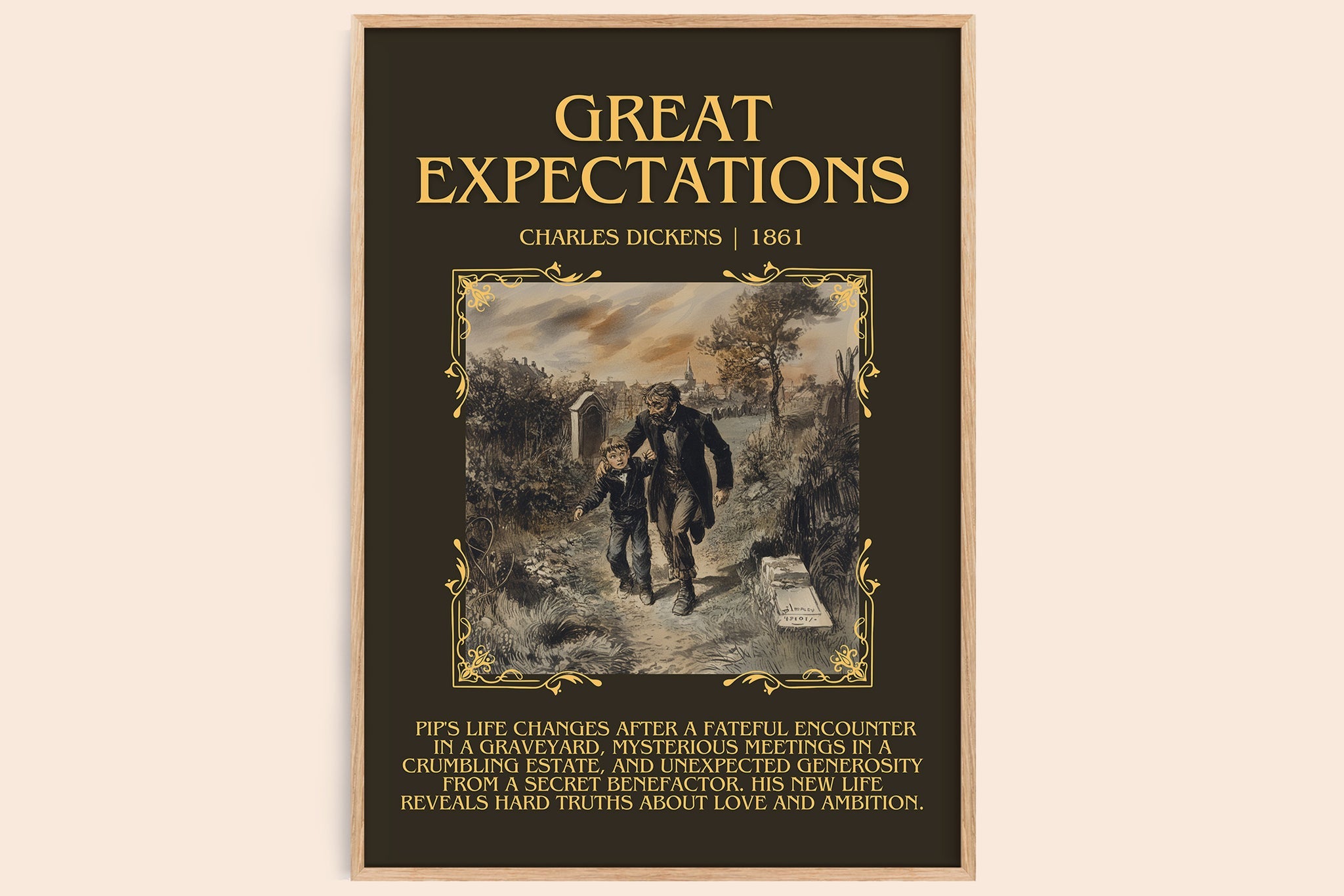 Great Expectations Minimalist Book Poster by Charles Dickens