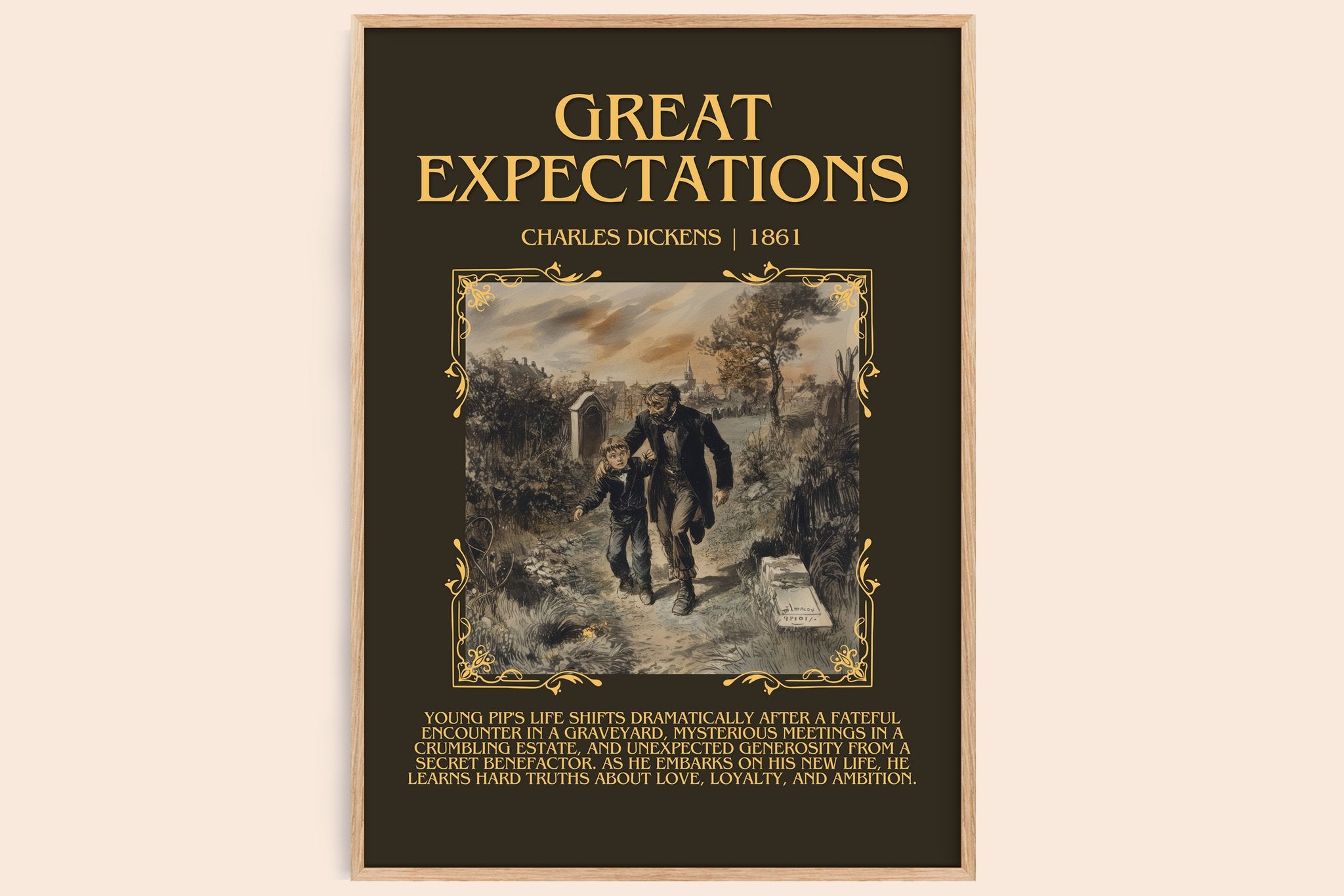 Great Expectations Minimalist Book Poster by Charles Dickens
