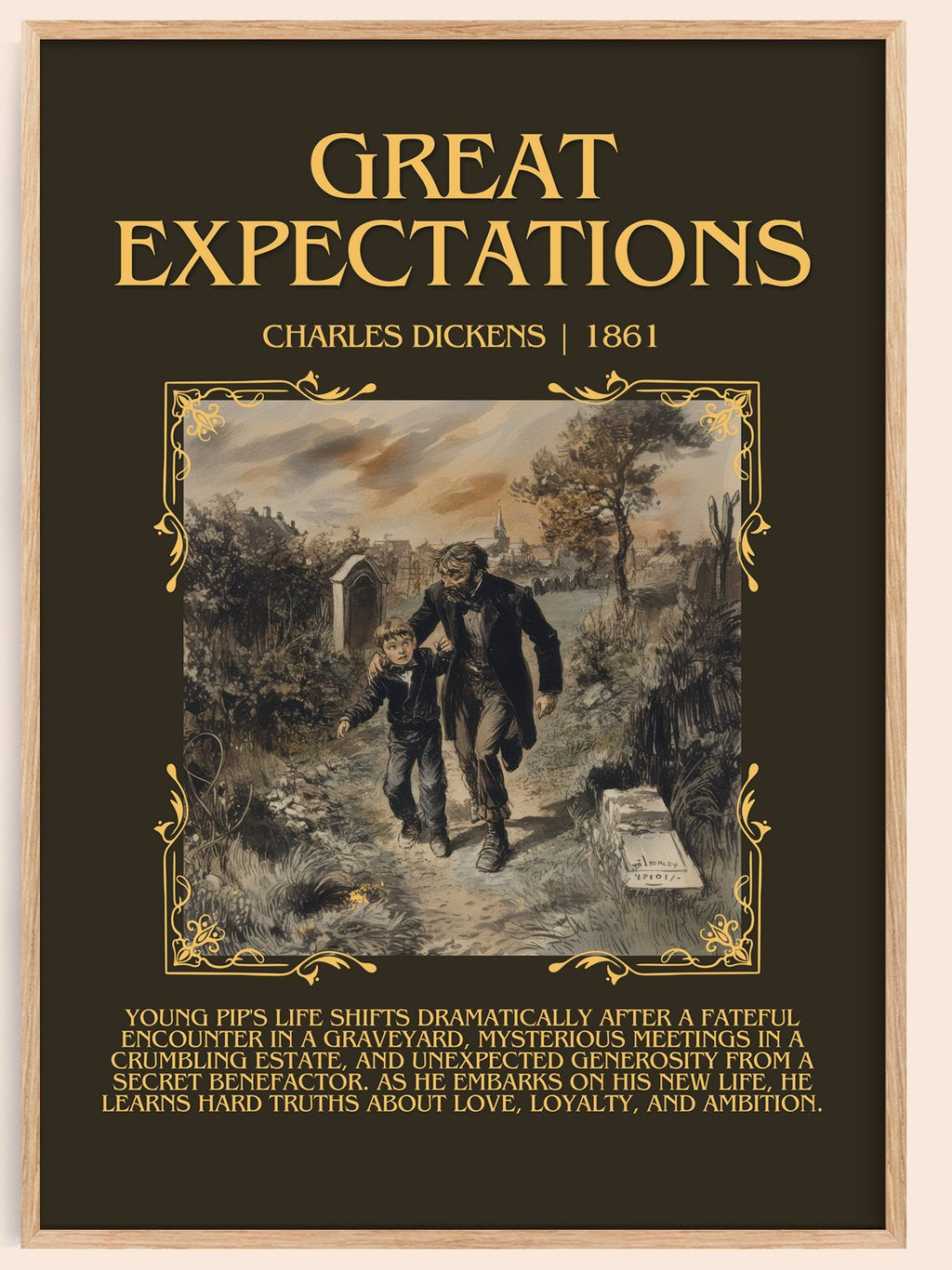 Great Expectations Minimalist Book Poster by Charles Dickens