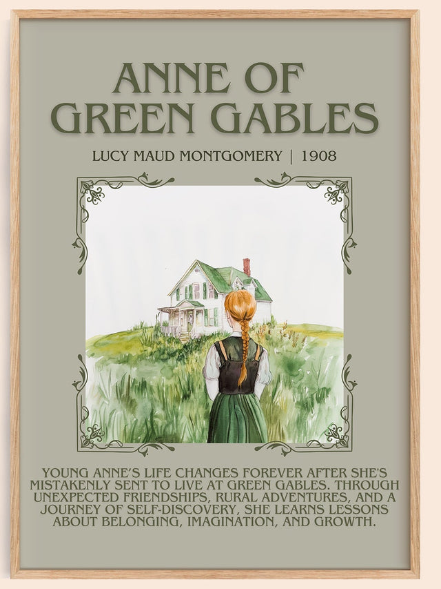 Anne of Green Gables Minimalist Book Poster by Lucy Maud Montgomery