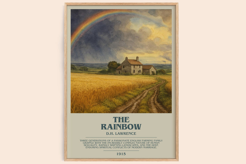 The Rainbow Bookish Wall Art by D.H. Lawrence (Modern style)