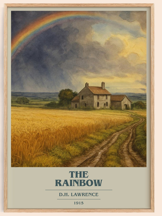 The Rainbow Book Cover Poster by D.H. Lawrence