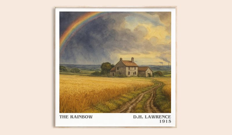 The Rainbow Literary Art Print by D.H. Lawrence (Square style)