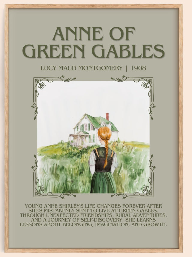 Anne of Green Gables Minimalist Book Poster by Lucy Maud Montgomery