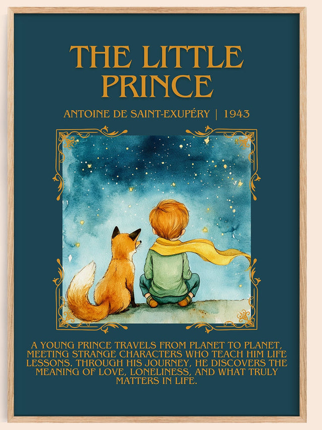 The Little Prince Minimalist Book Poster by Antoine de Saint-Exupéry