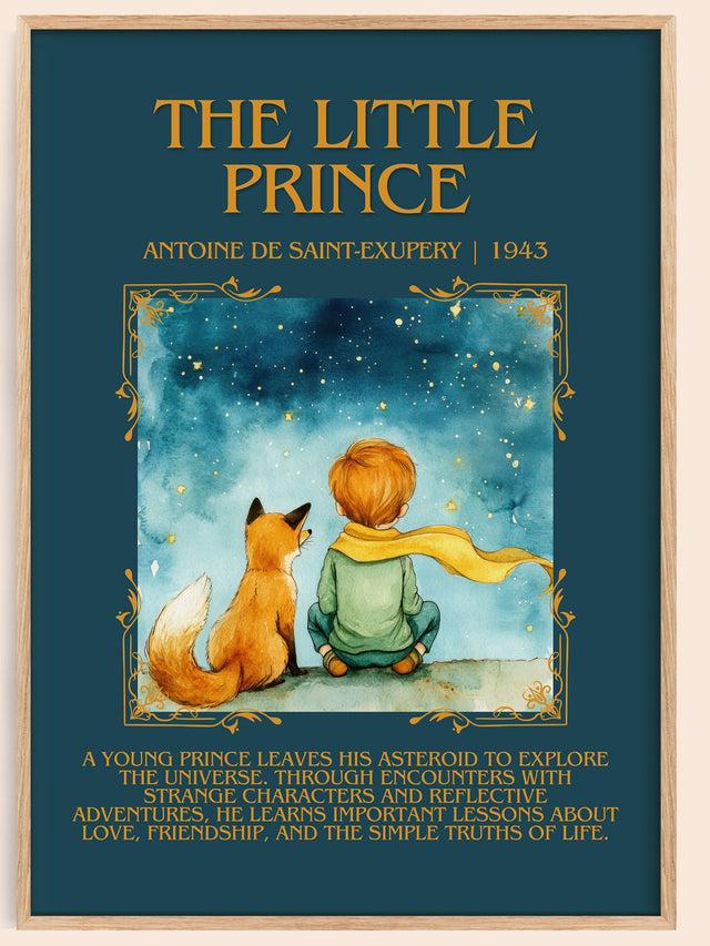 The Little Prince Minimalist Book Poster by Antoine de Saint-Exupéry