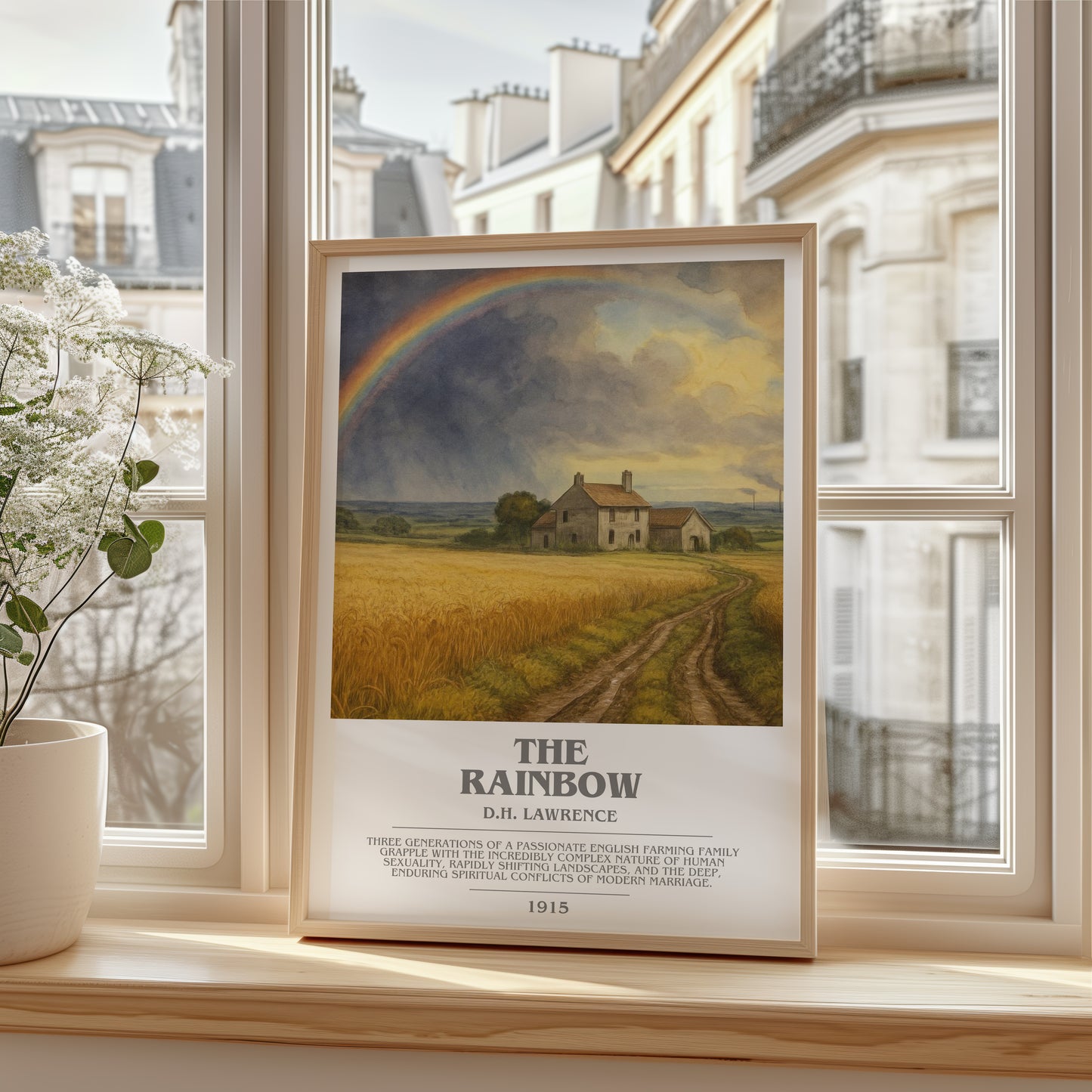 The Rainbow bookish poster colour and style options – D.H. Lawrence book art