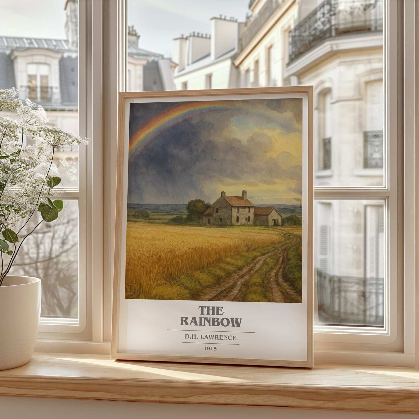 The Rainbow book cover poster colour and style options – D.H. Lawrence book art