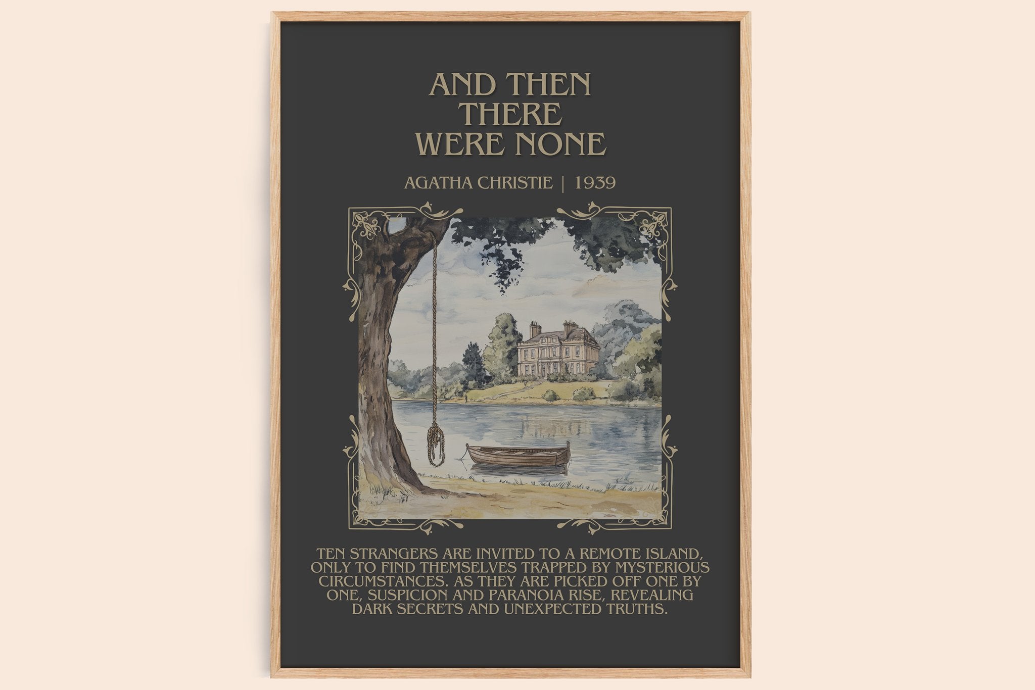 And Then There Were None Minimalist Book Poster by Agatha Christie