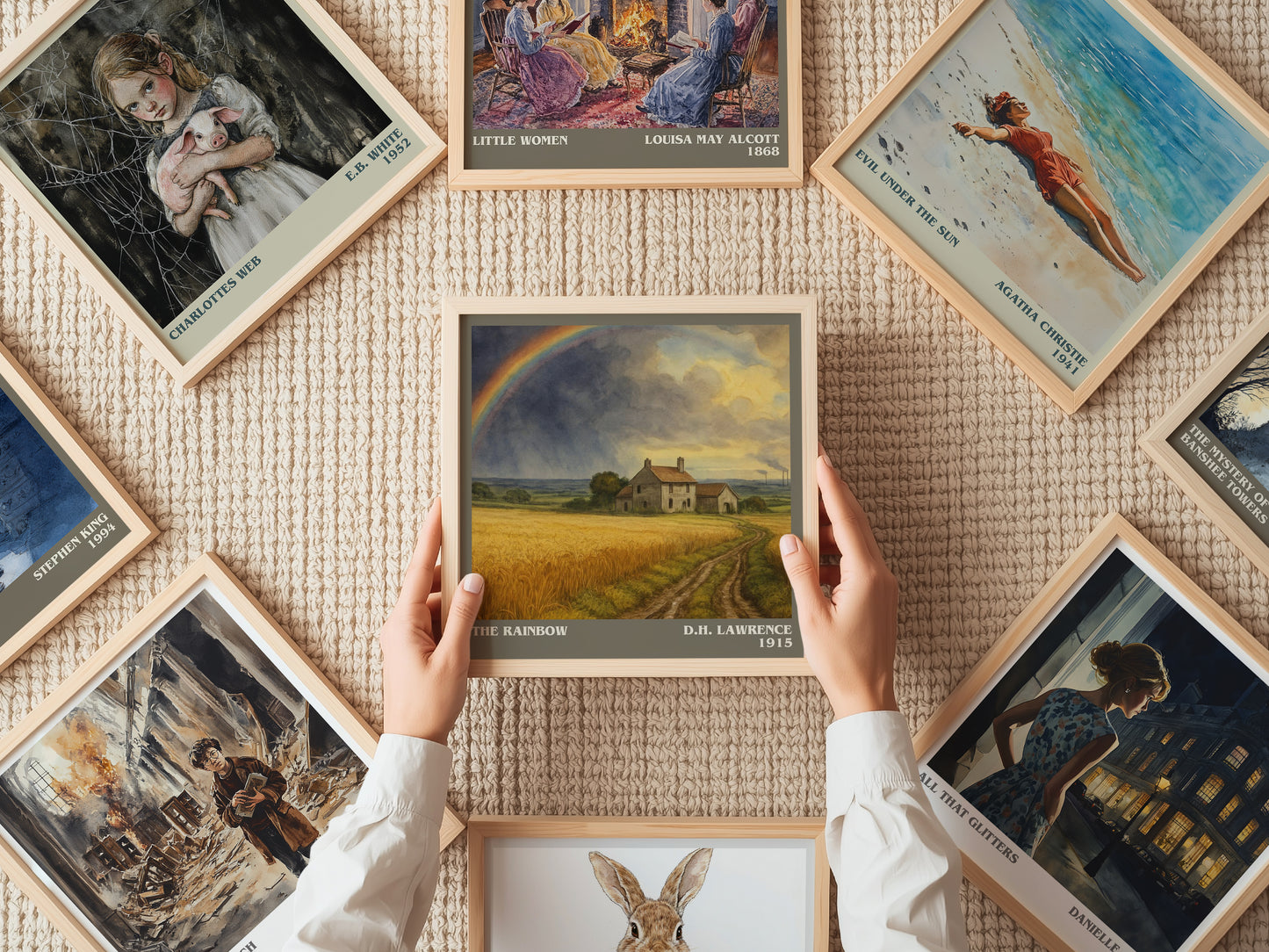 The Rainbow literary book poster framed on wall – literary fiction wall art