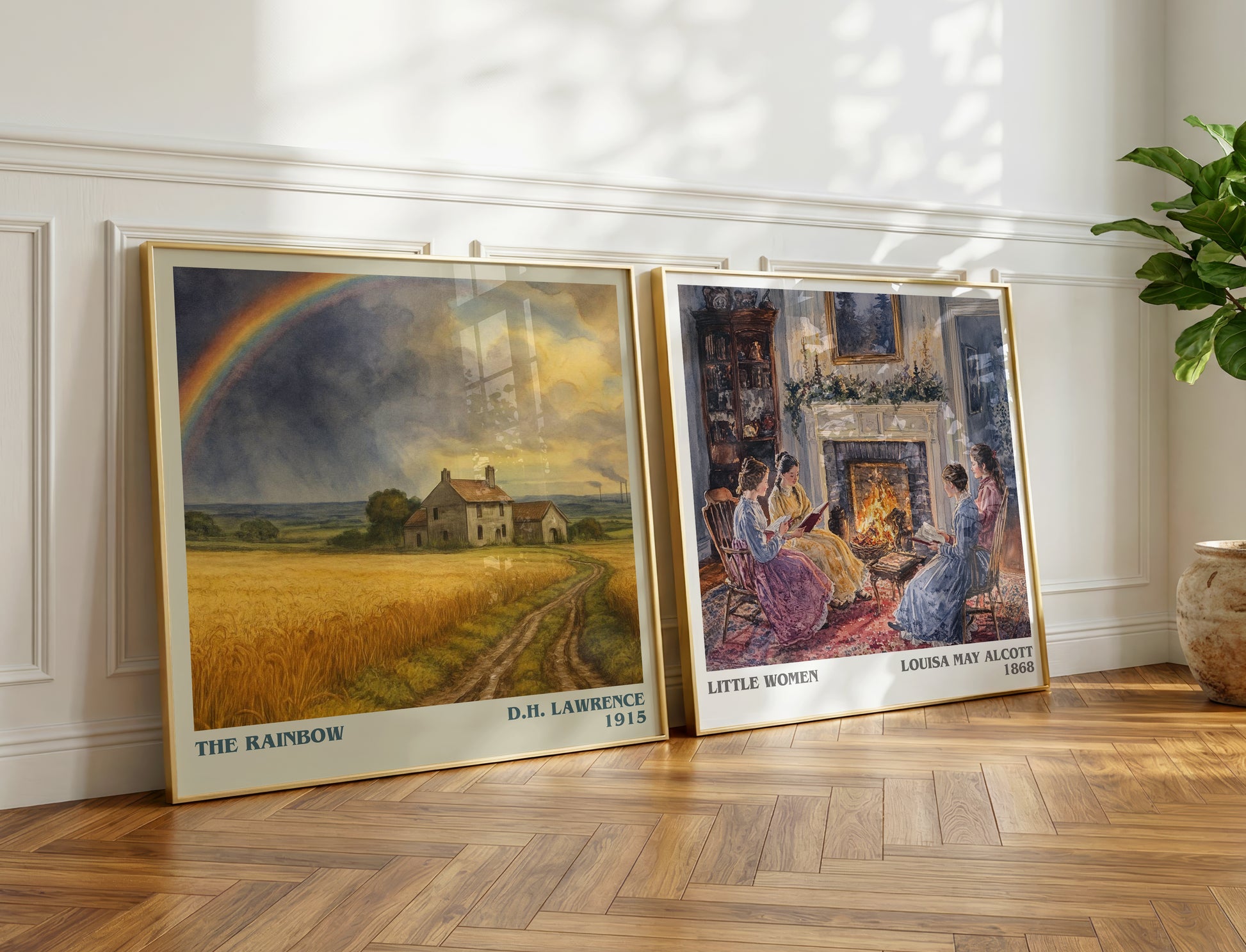 The Rainbow literary print on bookshelf – D.H. Lawrence fan gift