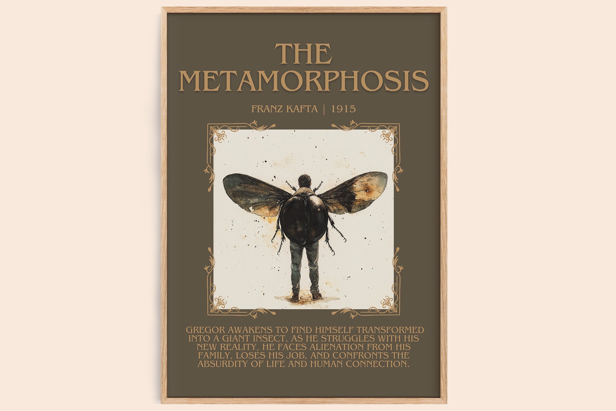 Metamorphosis Minimalist Book Poster by Frank Kafka