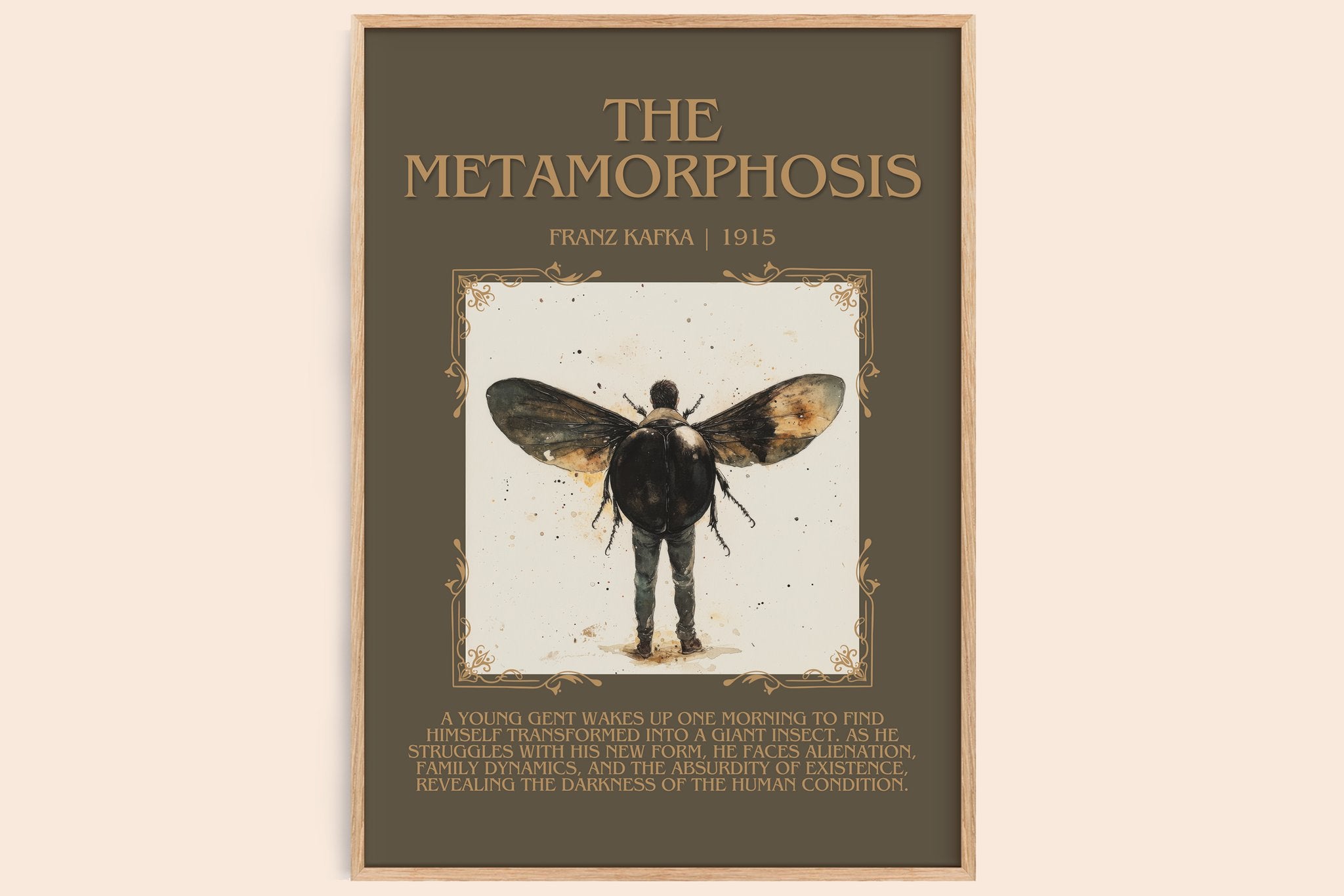 Metamorphosis Minimalist Book Poster by Frank Kafka