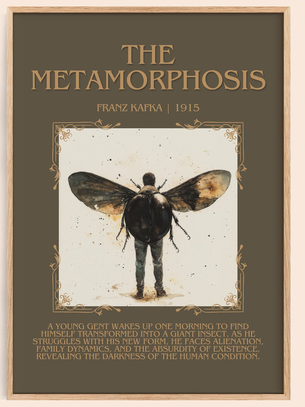 Metamorphosis Minimalist Book Poster by Frank Kafka