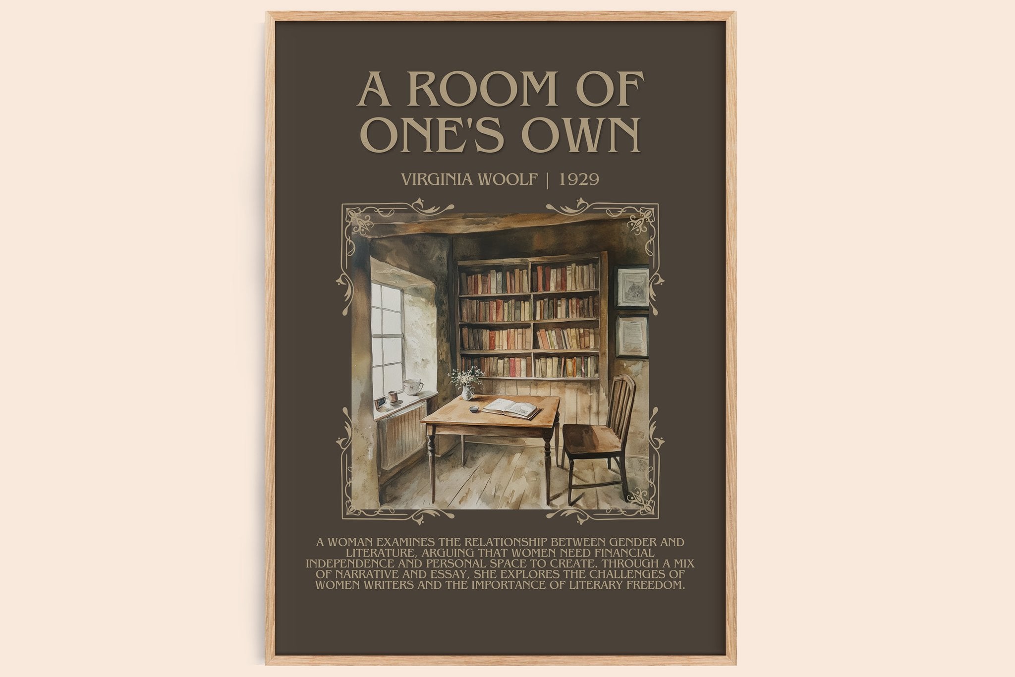 A Room Of One's Own Minimalist Book Poster by Virginia Woolf