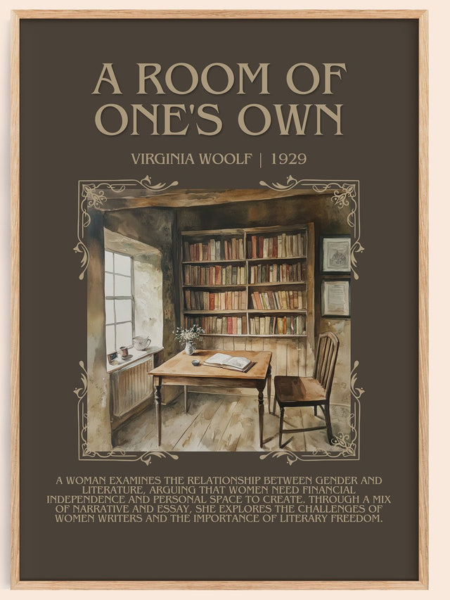 A Room Of One's Own Minimalist Book Poster by Virginia Woolf