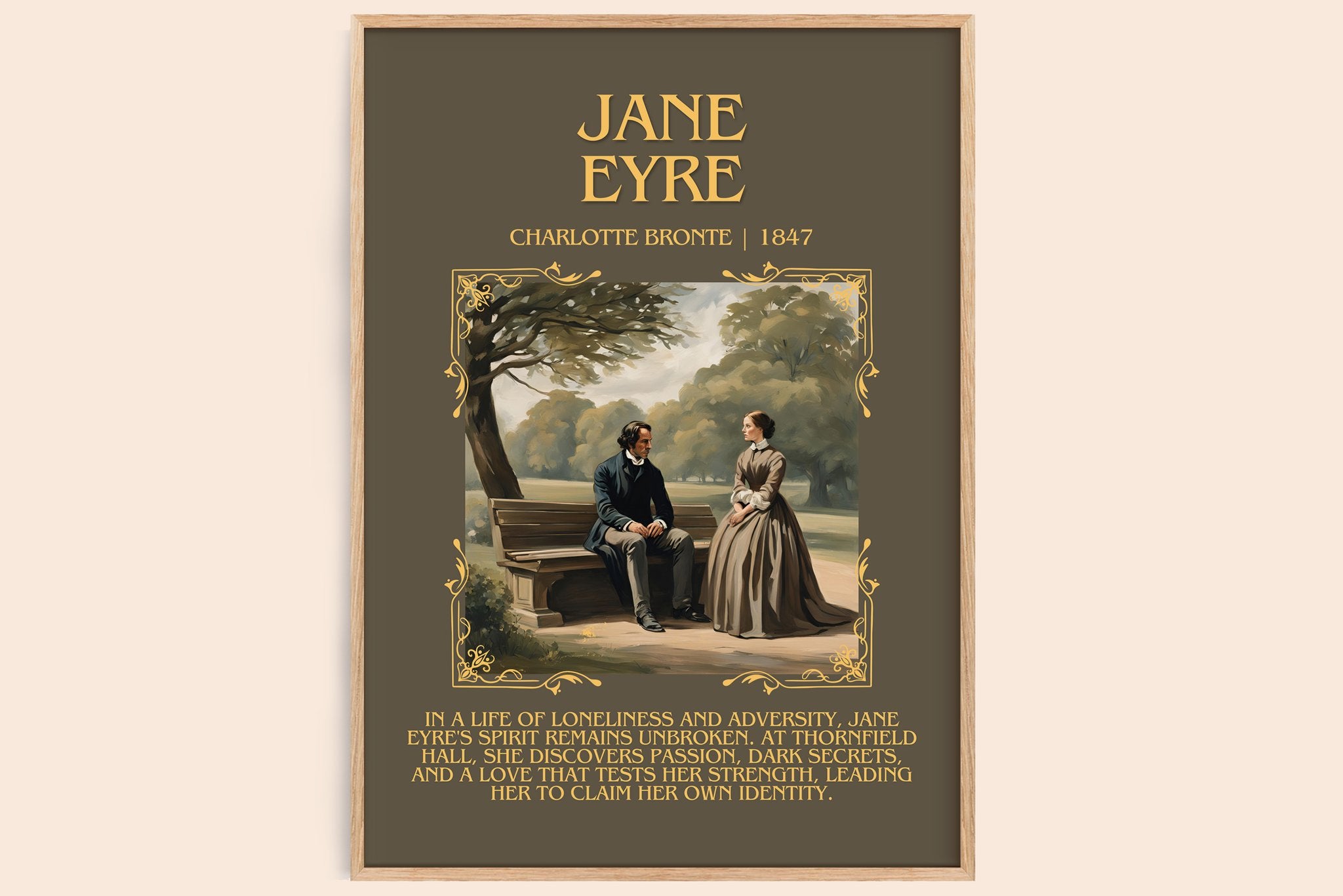 Jane Eyre Minimalist Book Poster by Charlotte Brontë