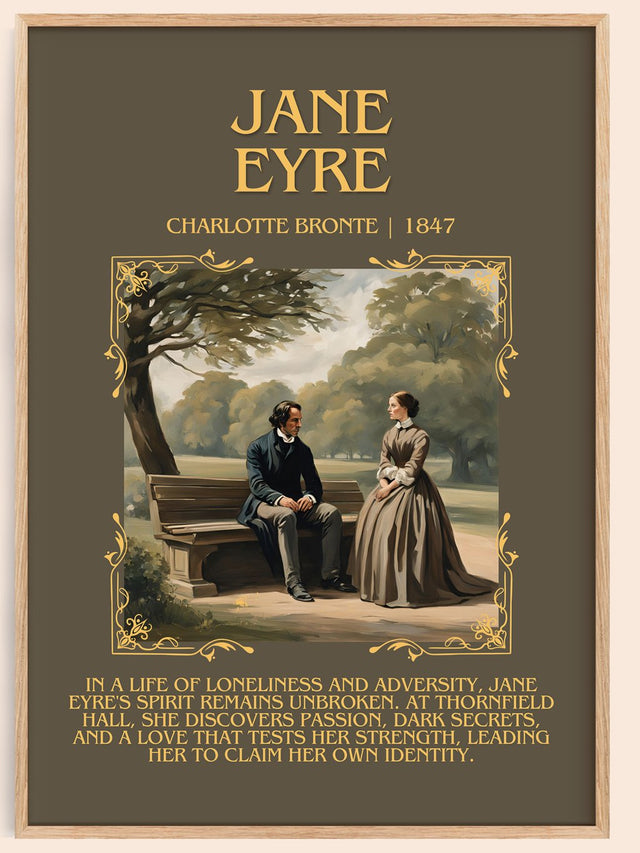 Jane Eyre Minimalist Book Poster by Charlotte Brontë