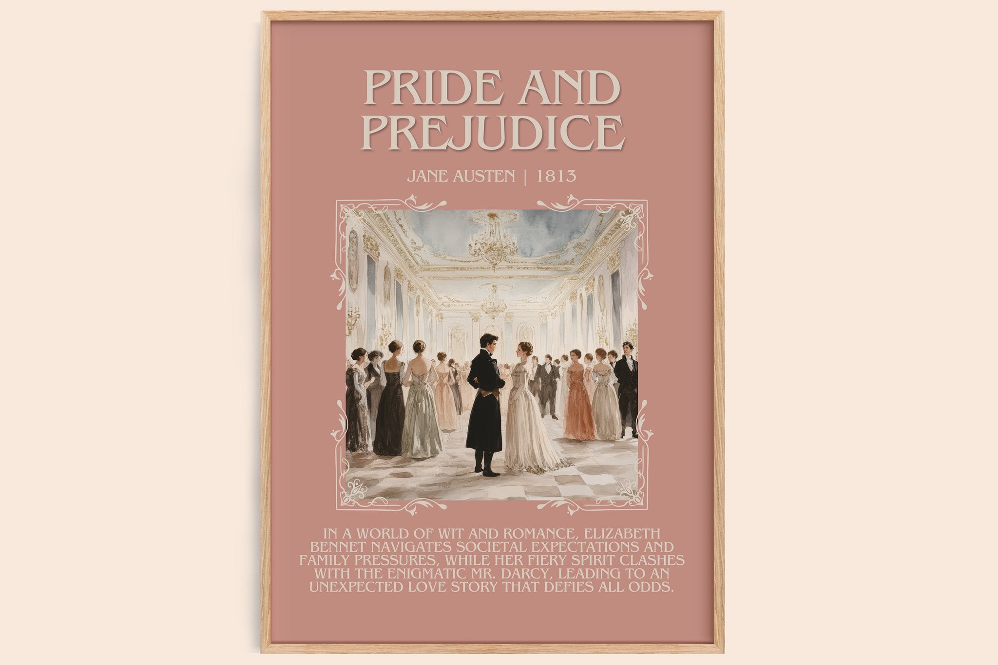 Pride and Prejudice Minimalist Book Poster by Jane Austen