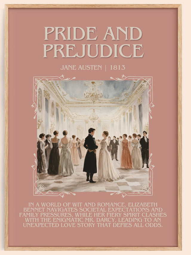 Pride and Prejudice Minimalist Book Poster by Jane Austen