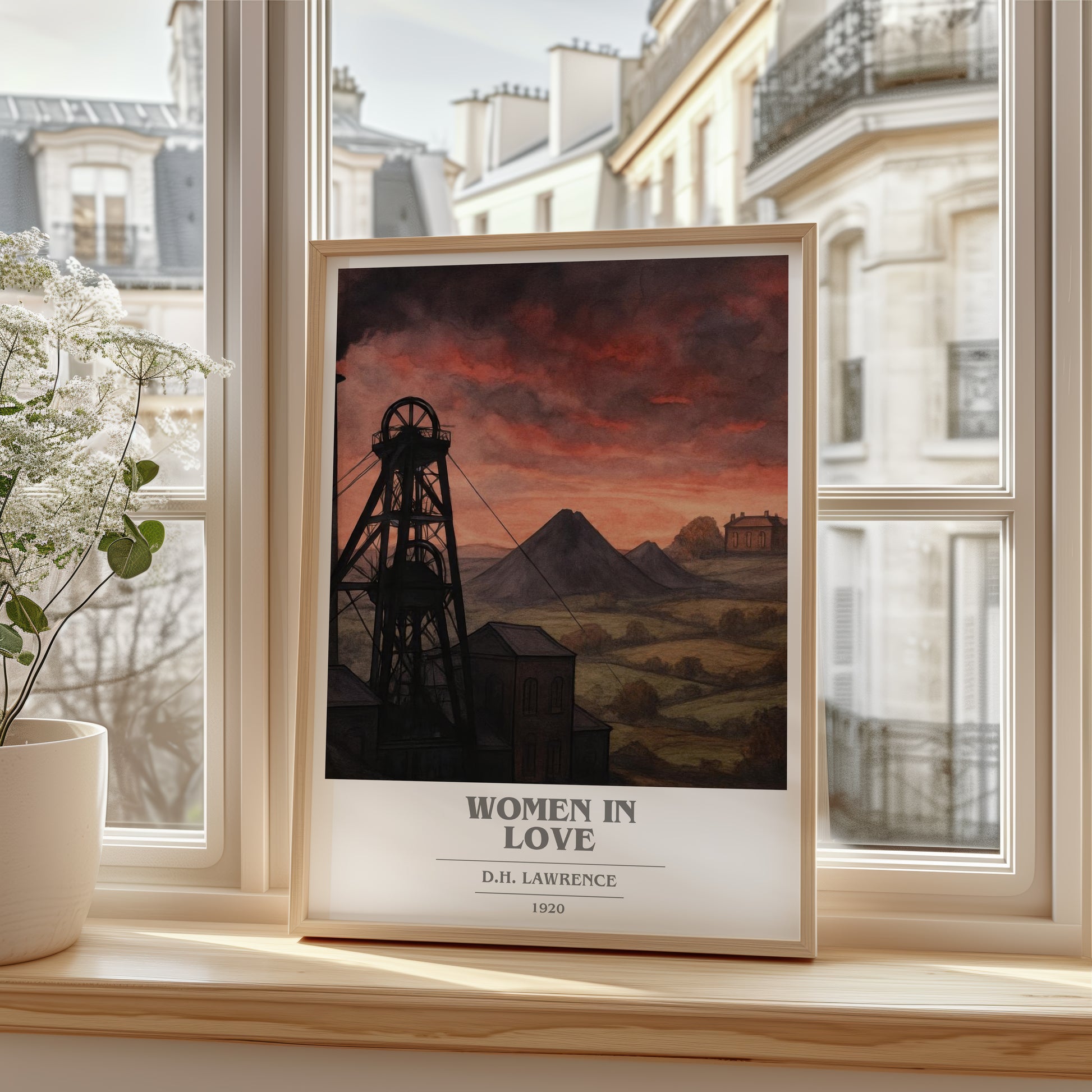 Women In Love book cover poster colour and style options – D.H. Lawrence book art