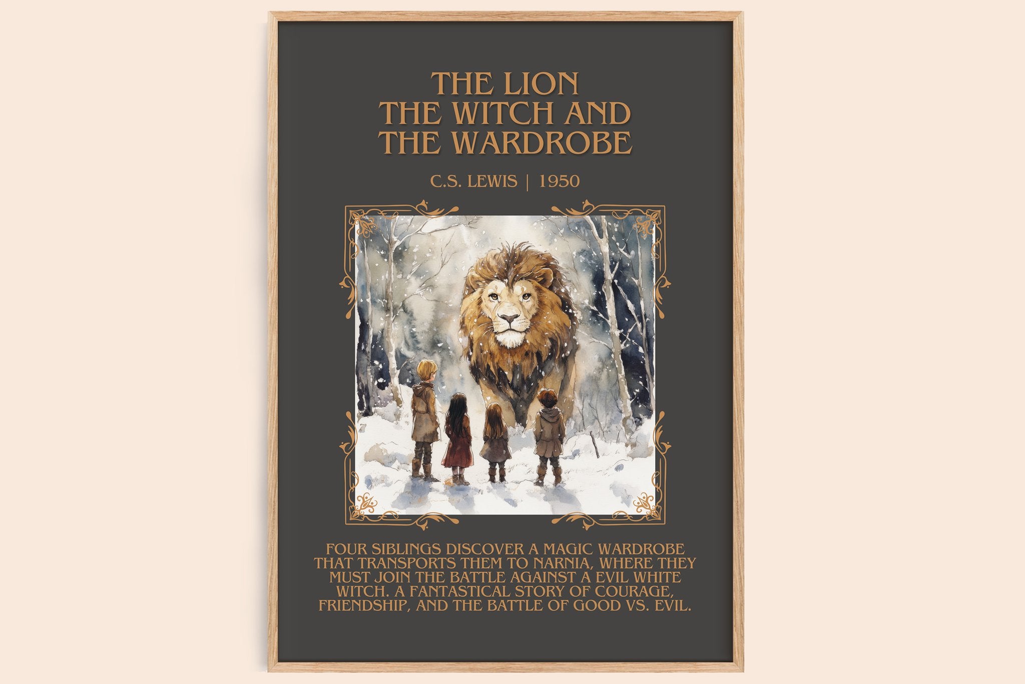 Lion, the Witch and the Wardrobe Minimalist Book Poster by C. S. Lewis
