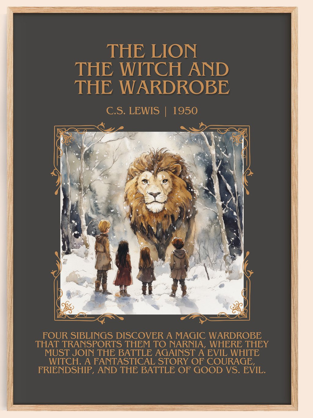 Lion, the Witch and the Wardrobe Minimalist Book Poster by C. S. Lewis