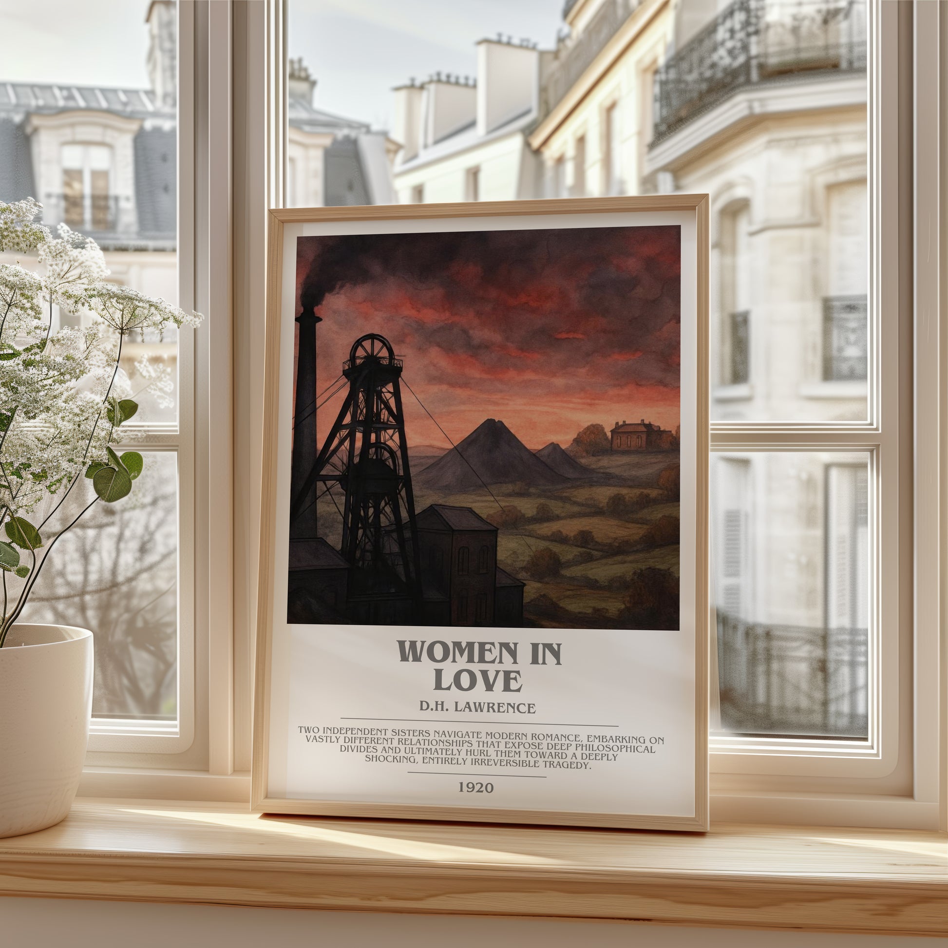 Women In Love bookish poster colour and style options – D.H. Lawrence book art