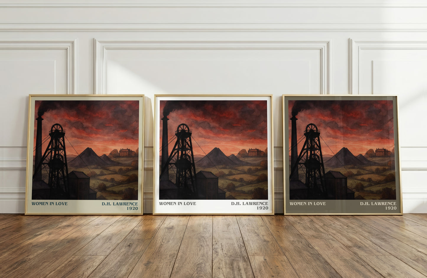 Women In Love literary art print colour and style options – D.H. Lawrence book art