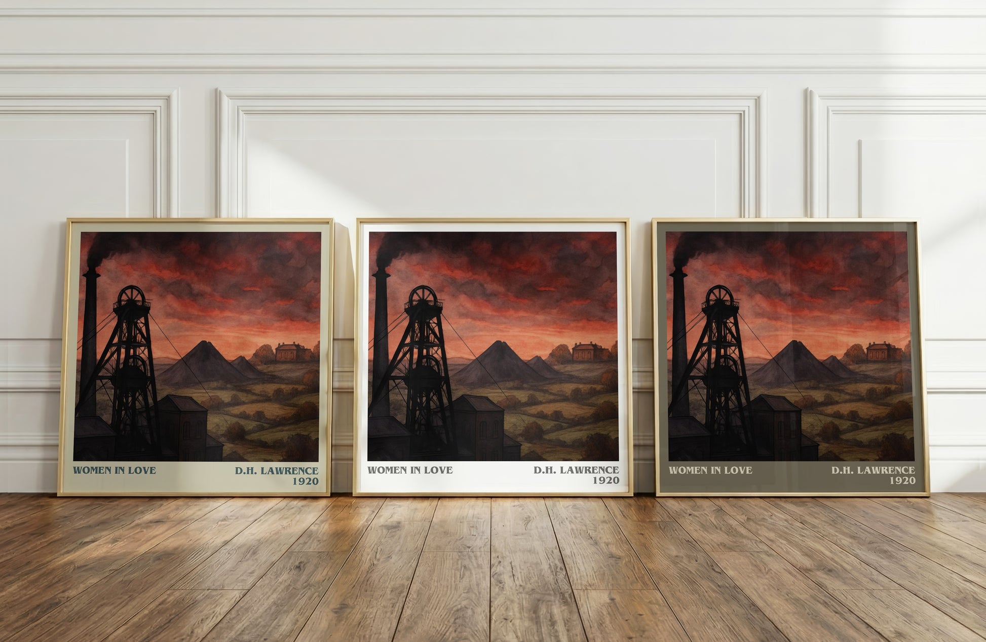 Women In Love literary art print colour and style options – D.H. Lawrence book art