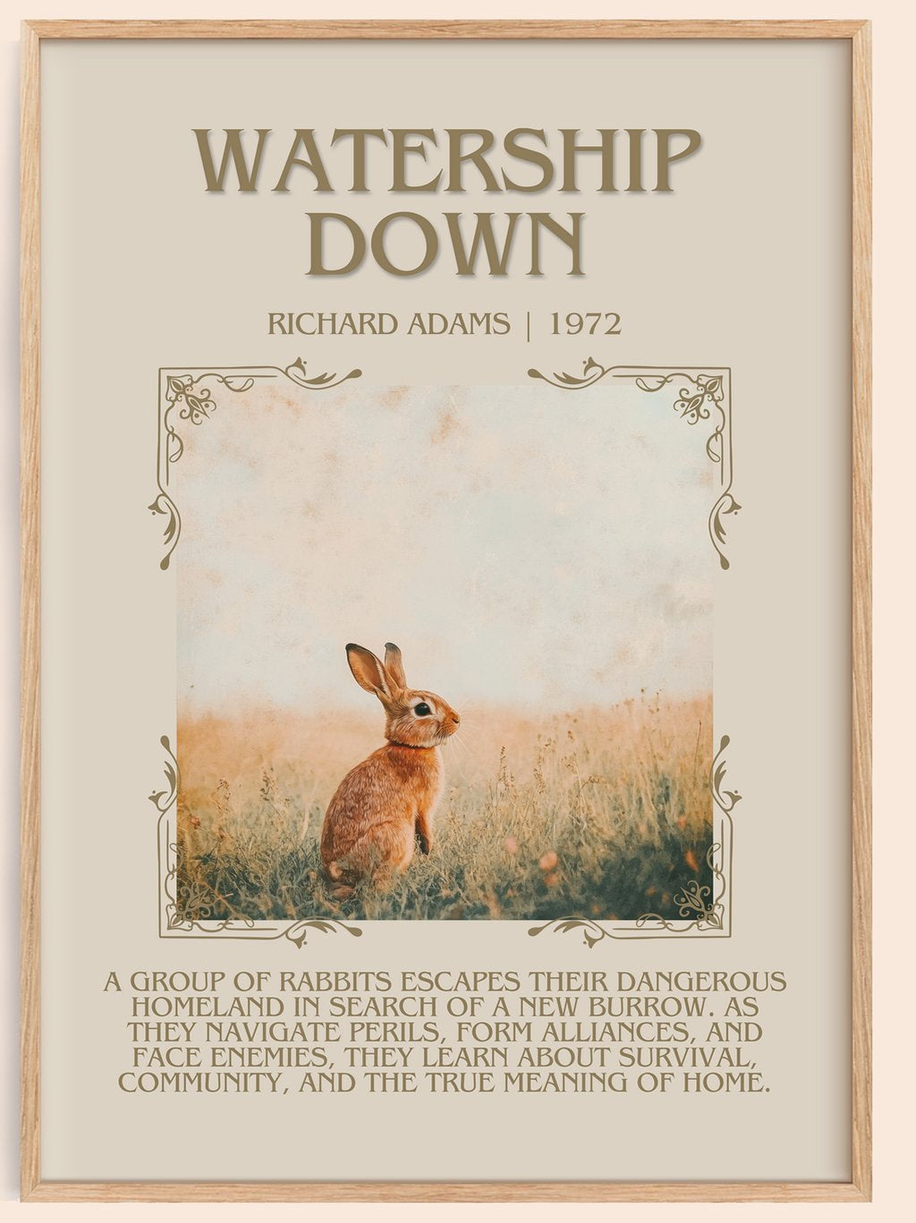 Watership Down Minimalist Book Poster by Richard Adams