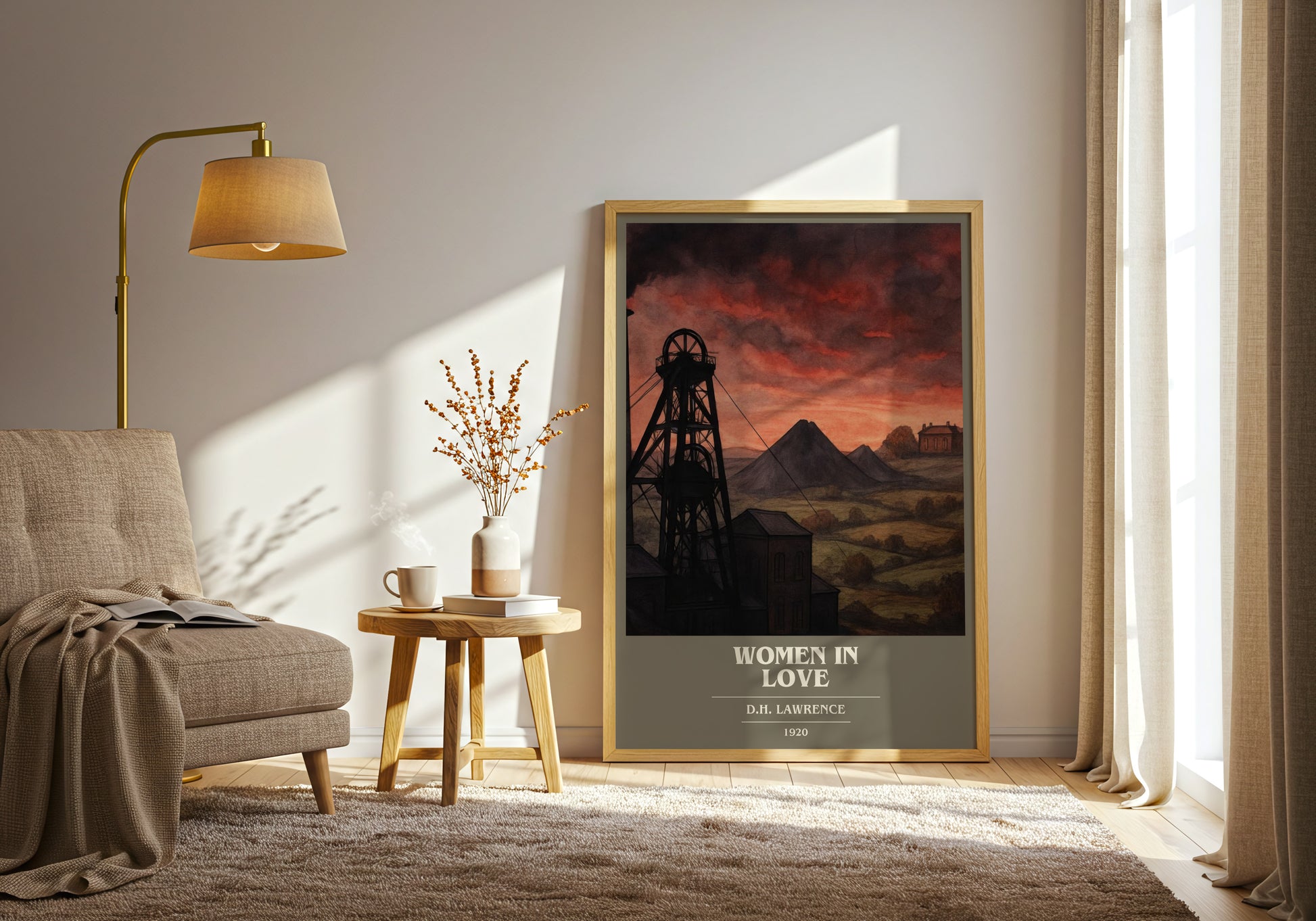 Women In Love book cover print on bookshelf – D.H. Lawrence fan gift
