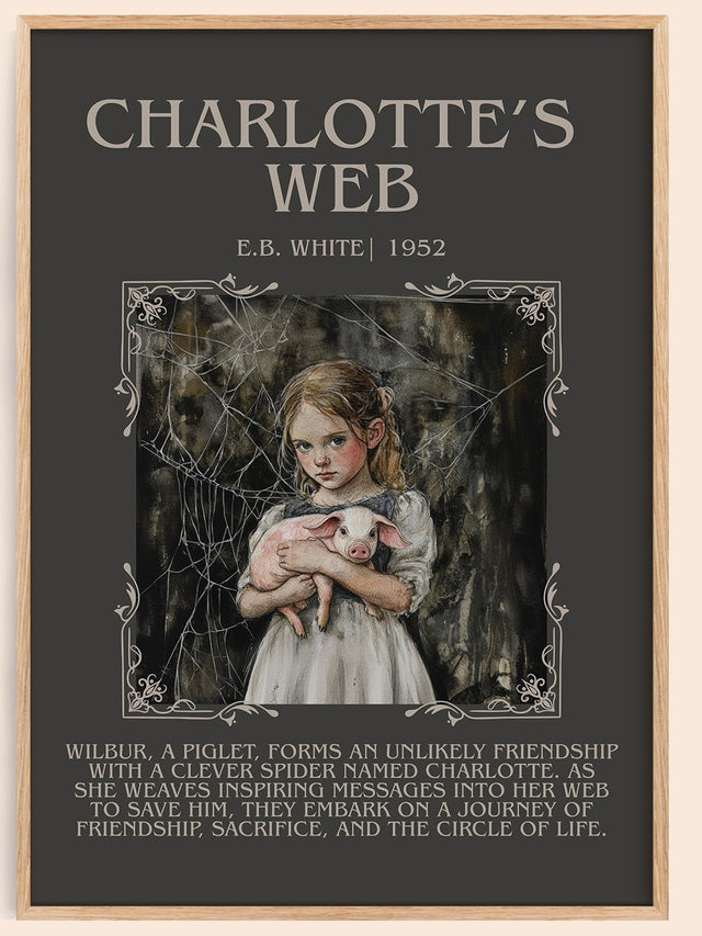 Charlotte's Web Minimalist Book Poster by E B White